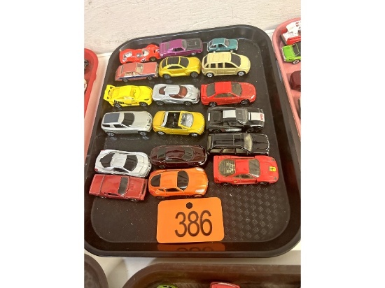 Tray of Toy Cars