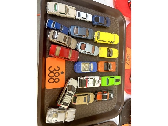 Tray of Toy Cars