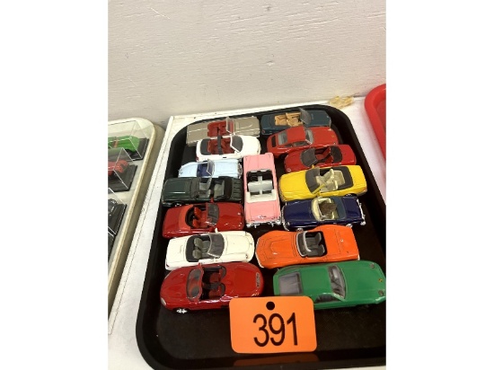 Tray of Toy Cars
