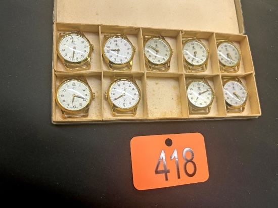 Box of 9 Watches