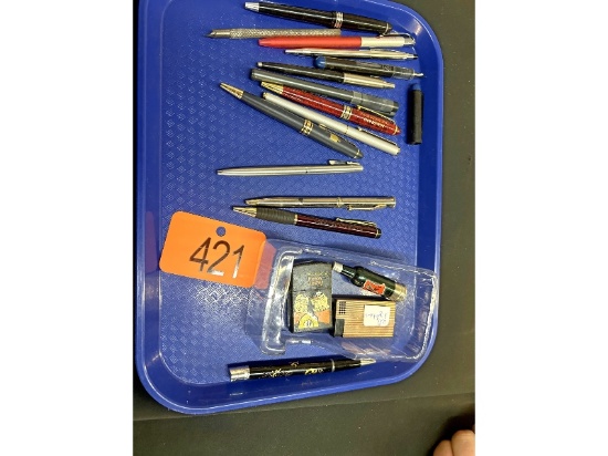 Tray of Pens & Lighters