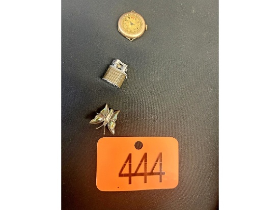 Sterling Broach, Lighter & Watch