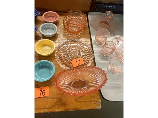 Row of Depression Glass