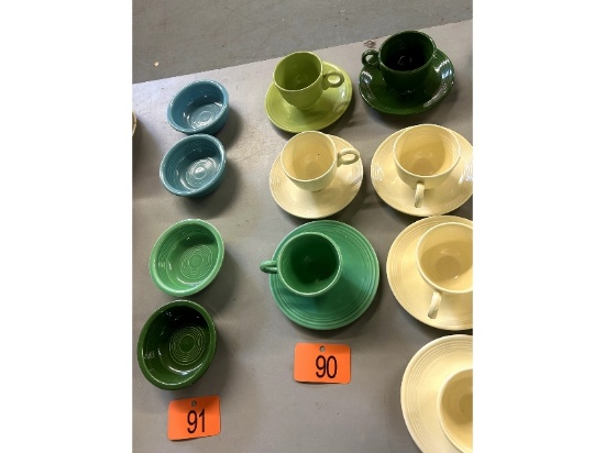 3 Fiesta Cups & Saucers