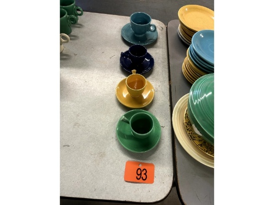 4 Fiesta Cups & Saucers