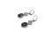 Sterling Silver Natural Mystic Quartz (13.88ct) with CZ (0.70ct) Earring