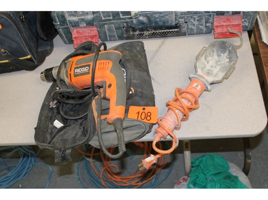 Ridgid Hammer Drill & Trouble Light