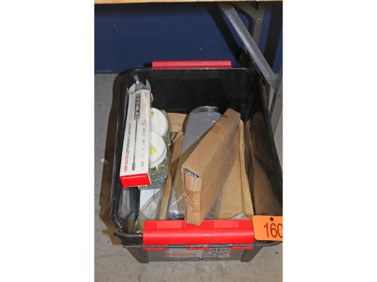 Tote of Construction Supplies