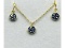 Gold Plated Sterling Silver Enamel Finishing Earrings and Necklace Set