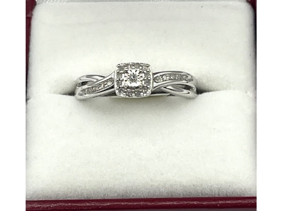 Sterling Silver Natural Diamond Ring