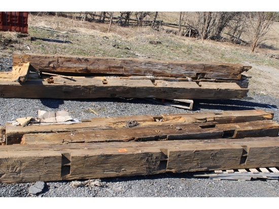 10 Hewn Barn Beams