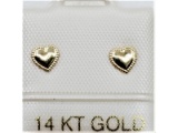 14KT Yellow Gold Heart Shape Earrings