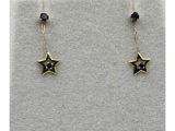 14KT Yellow Gold Natural Blue Sapphire Earrings