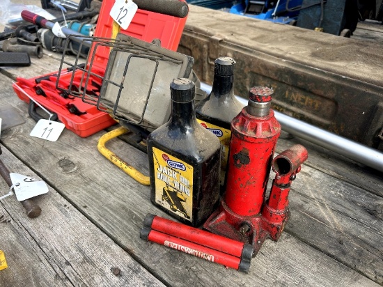 Halogen Light, Bottle Jack & Jack Oil