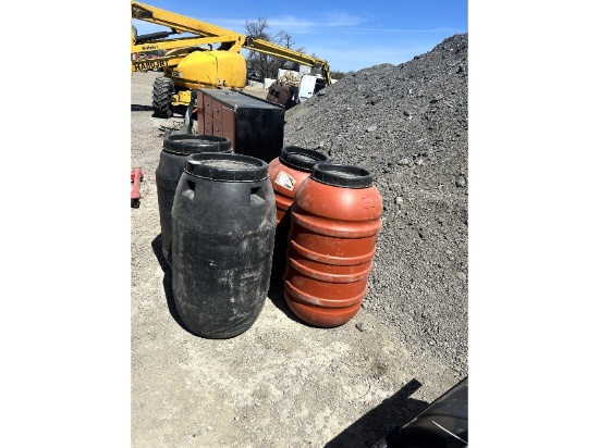 4 Barrels With Lids