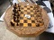 Game Board & Carved Victorian Chess Set