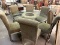 Beveled Glass Top Round Table & 6 Chairs