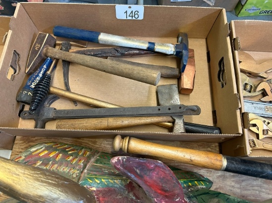 Box of Antique Hammers