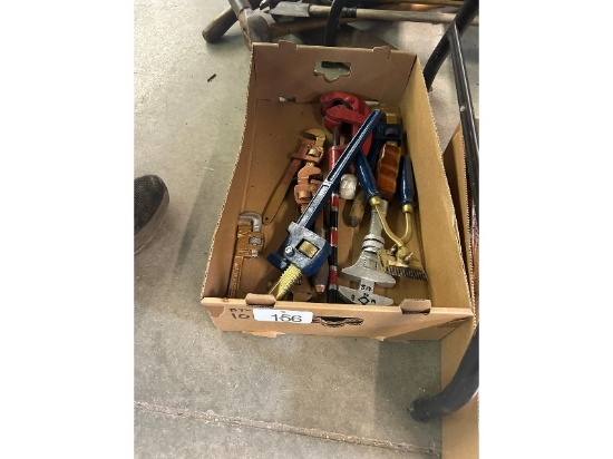 Box of Pipe Wrenches