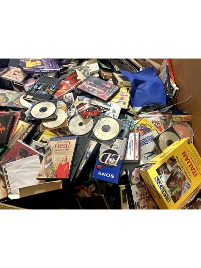 Large Box of CDs & DVDs - As Viewed