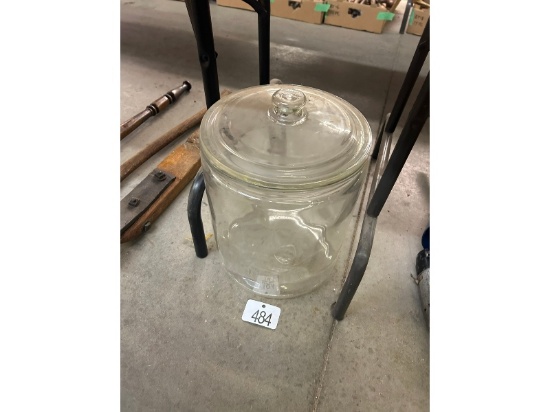 Large Glass Lidded Jar