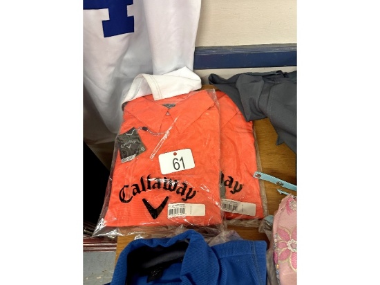 New Callaway XL Gold Shirts
