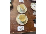 2 Belleek Cups & Saucers