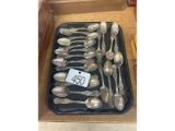 Tray of Silver Spoons