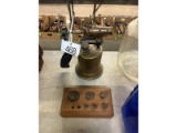 Brass Blow Torch & Weight Set