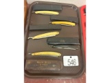 Tray of Straight Razors & Strap