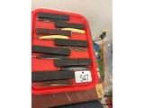 Tray of Straight Razors & Strap