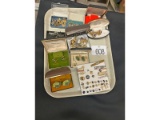 Tray of Cuff Links & Pins