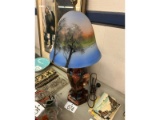 Lamp With Painted Shade