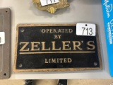 Steel Zeller's Placard
