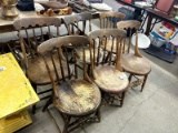 6 Gunstock Chairs