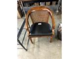 Leather & Wicker Chair