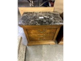 Thomasville Marble Top Side Table