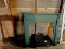 Fireplace Mantle & Cast Iron Wood Box