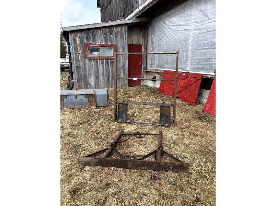 Skid Steer High Back Bale Fork Plus Trailer Mover