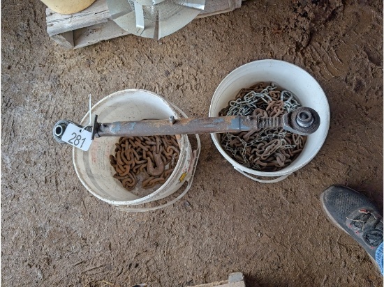 Top Link & 2 Pails of Chain