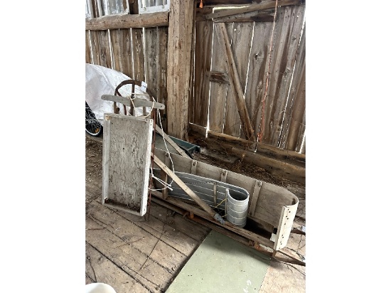 Antique Sleigh, Toboggans & Dog Sled
