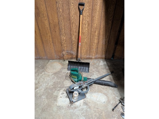Conduit Bender, Shovel and Leaf Blower