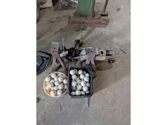 Jack Stand, Golf Balls and Floor Jack