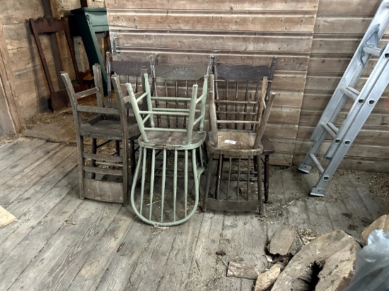 6 Antique Chairs