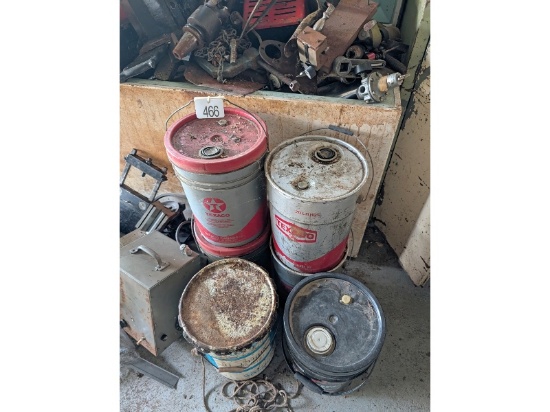 Pails of Oil and Grease