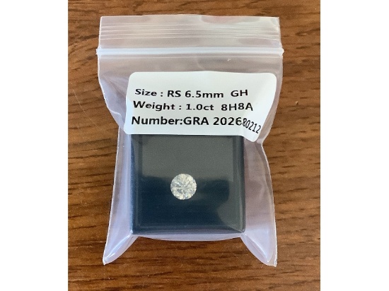 New 1.0ct Moissanite Lab Diamond (Loose Unmounted Diamond)