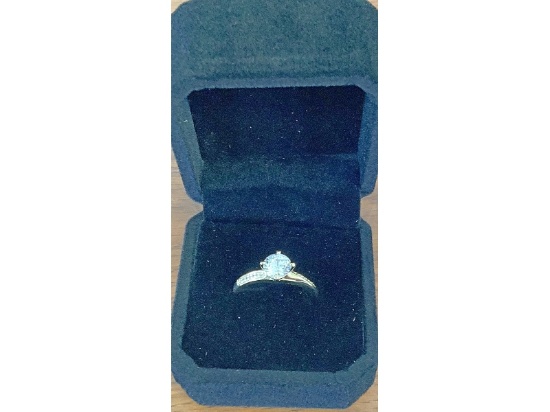 New 14K Gold Plated 1.0ct Simulated Diamond Chanel Ring - Size 8.5