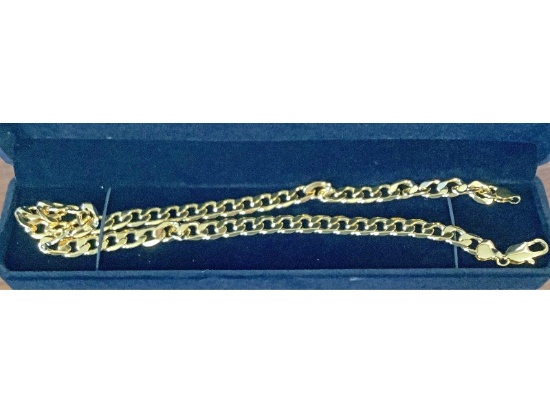 New 14K Gold Plated 9.0mm Cuban Link Necklace