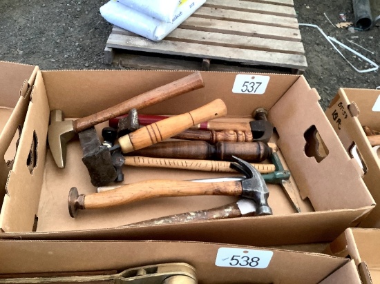 Box of Antique Hammers