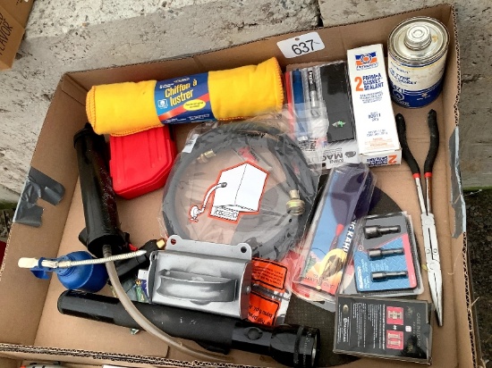Box of Assorted New Tools